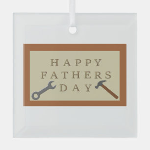 Fathers Day Wooden Sign Glass Tree Decoration