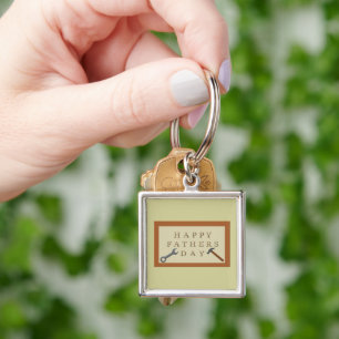 Fathers Day Wooden Sign Key Ring
