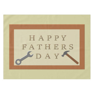 Fathers Day Wooden Sign Tablecloth