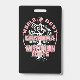 Father's Day World Best Grandma ID Badge