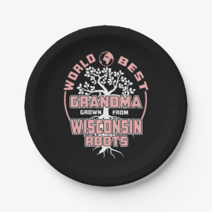 Father's Day World Best Grandma Paper Plate
