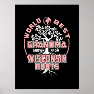 Father's Day World Best Grandma Poster