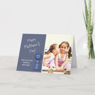 Father's Day World's Best Dad custom photo & name Card