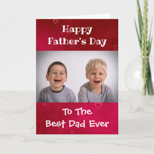 Father's Day World's Best Dad Ever Kids Photo Holiday Card