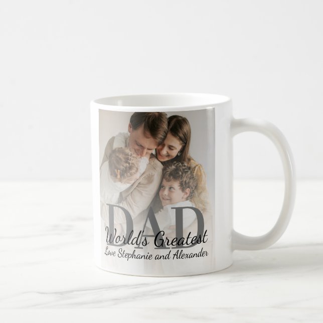 Father's Day World's Greatest Dad with Photo Coffee Mug (Right)