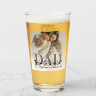 Father's Day World's Greatest Dad with Photo Glass