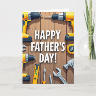 Fathers Day Wrench Wood Card