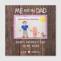 Father's Day Your Childs Drawing Magnet Card
