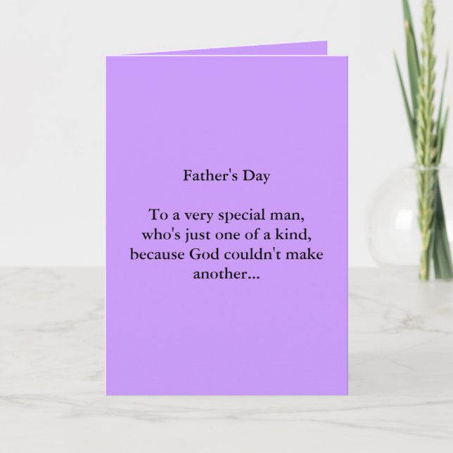 Father's DayTo a very special man,who's just on... Card (Front)