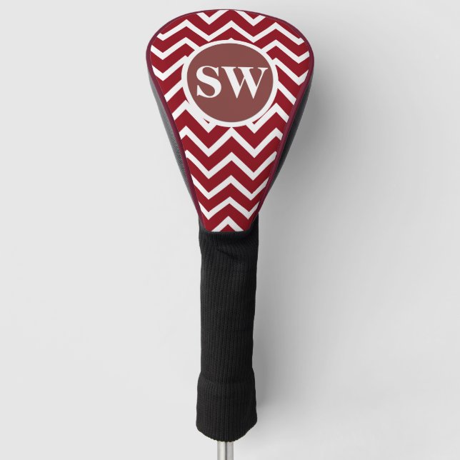 Fathers monogram dads chevron | Personalise Golf Head Cover (Front)