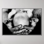 Father's Safe Protecting Hands Poster<br><div class="desc">Fatherâ€™s Safe Protecting Handsâ€¦ A touching image for father that can be customised for any occasion or holiday from Fatherâ€™s Day, a birthday, a birth announcement, Christmas, to just letting him know heâ€™s loved. Matching card, postcards and postage stamps available. My Dad's Hands Bedtime came, we were settling down, I...</div>