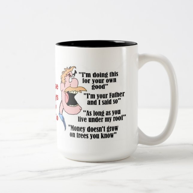 Father's Word Of Wisdom Two-Tone Coffee Mug (Right)