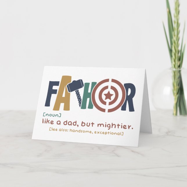 FATHOR - The Mightiest Dad Definition Card (Front)