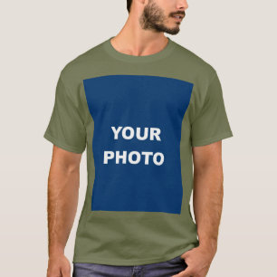 Fatigue Green Add Your Image Photo T-Shirt