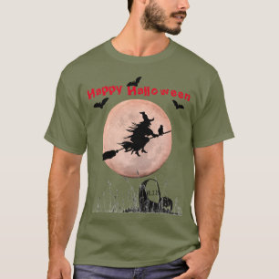 Fatigue Green Halloween Witch T-Shirt