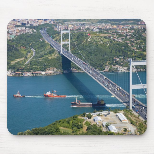Fatih Sultan Mehmet Bridge over the Bosphorus, Mouse Pad (Front)