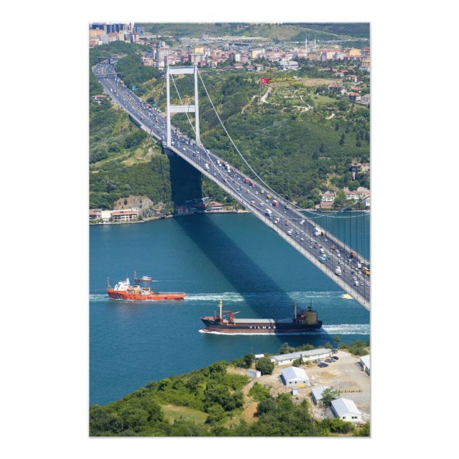 Fatih Sultan Mehmet Bridge over the Bosphorus, Photo Print (Front)