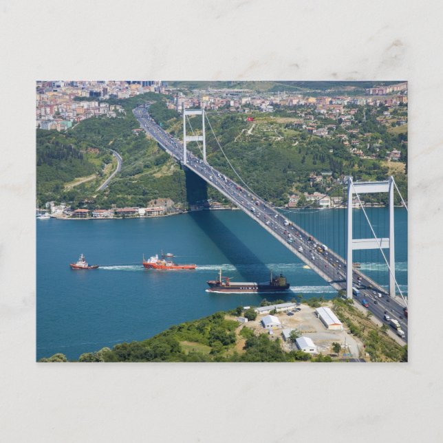 Fatih Sultan Mehmet Bridge over the Bosphorus, Postcard (Front)