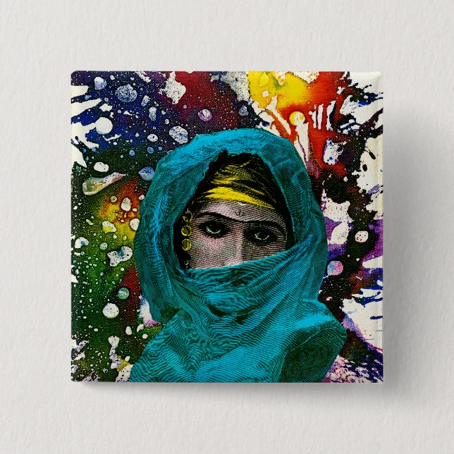 Fatima by Michael Moffa 15 Cm Square Badge (Front)