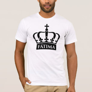 Fátima – Crown Symbol Minimalist Faith Design T-Shirt
