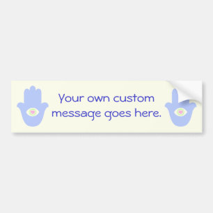 Fatima Eye Heart Hamsa Bumper Sticker