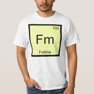 Fatima Name Chemistry Element Periodic Table T-Shirt