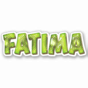 Fatima Name Kiwi Design Sticker