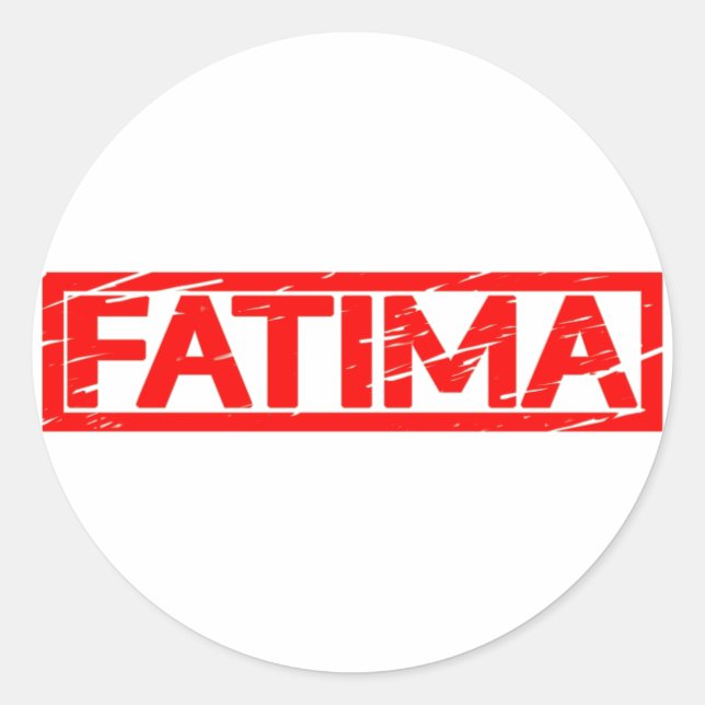Fatima Stamp Classic Round Sticker (Front)
