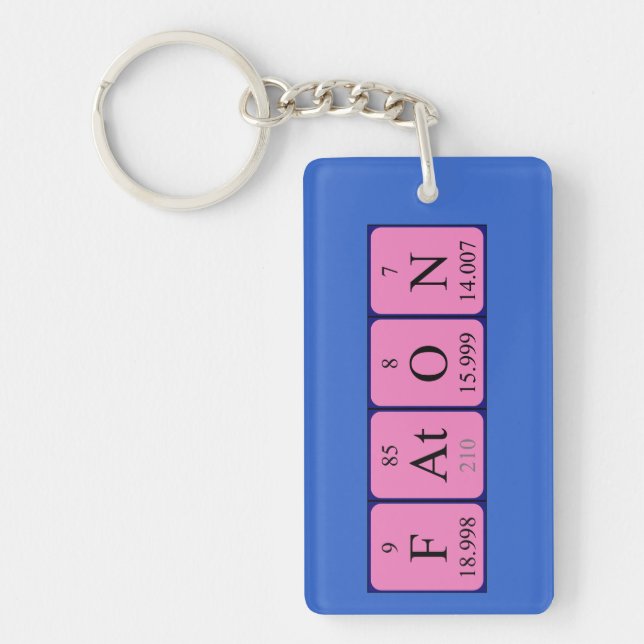 Faton periodic table name keyring (Front)