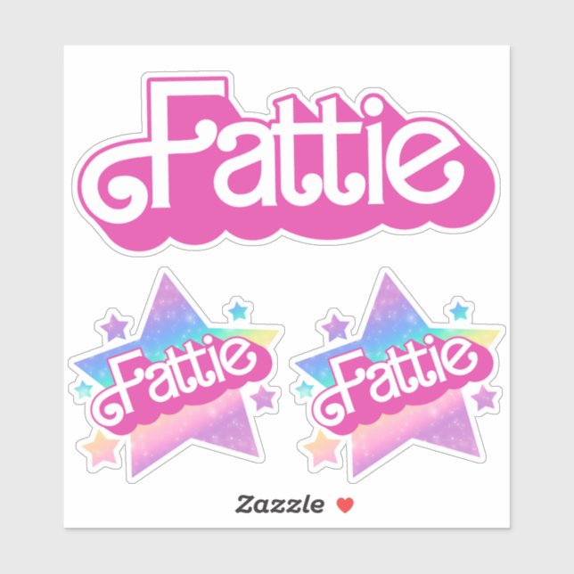 Fattie Plus Size Rainbow Retro 90's Nostalgia Star (Sheet)