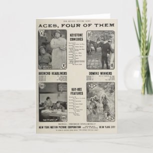 Fatty Arbuckle 1913 silent movie exhibitor ads Card