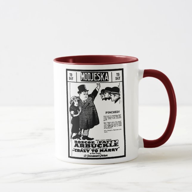 Fatty Arbuckle CRAZY TO MARRY 1921 Mug (Right)