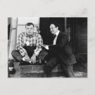 Fatty Arbuckle & Harry Houdini Postcard