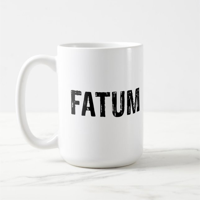 Fatum. Fate in Latin language Coffee Mug (Left)