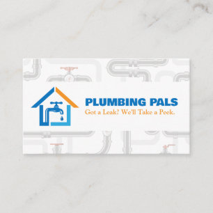 Faucet Logo Pipe System Background Business Card