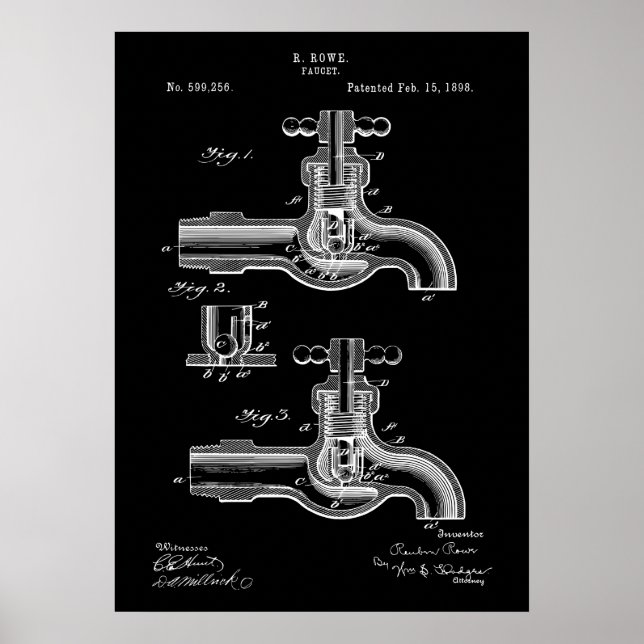 Faucet Patent Poster (Front)