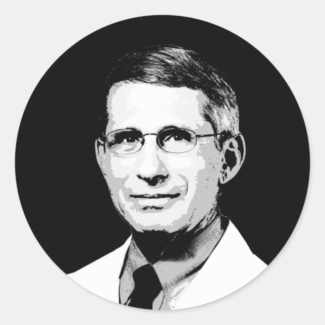 FAUCI CLASSIC ROUND STICKER (Front)