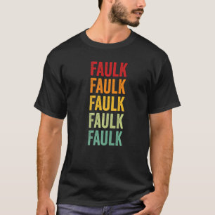 Faulk County South Dakota Rainbow Text T-Shirt