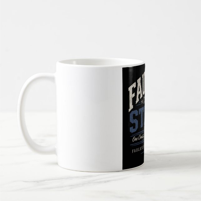 Faulkner County Strong Trucker Hat Coffee Mug (Left)