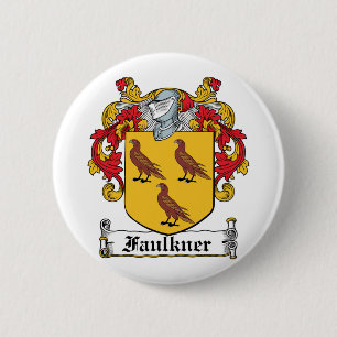 Faulkner Family Crest 6 Cm Round Badge