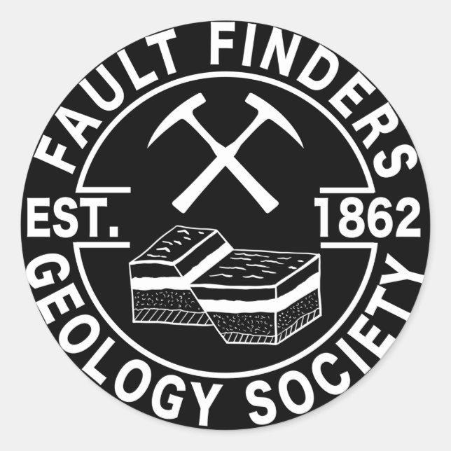 Fault Finders Geology Society Est. 1862 Classic Round Sticker (Front)