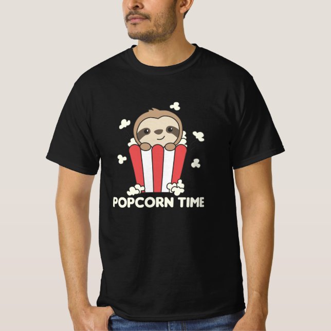 Fault Popcorn Time Funny Animals In Essen T-Shirt (Front)
