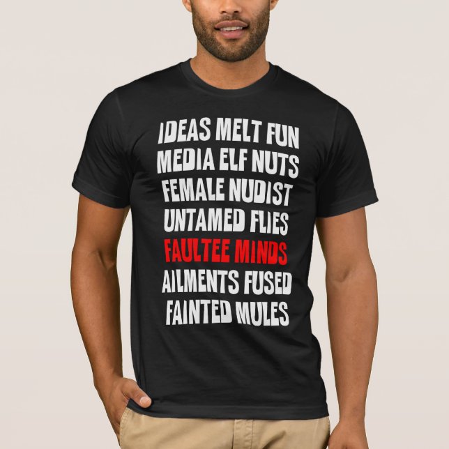 Faultee Minds - Anagram T-Shirt (Front)