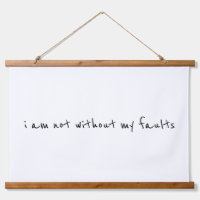 Faults Wood Topped Wall Tapestry