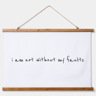 Faults Wood Topped Wall Tapestry