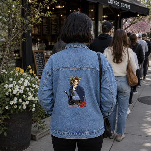 Faun Horned Fae Fantasy Denim Jacket