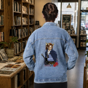 Faun Horned Fae Fantasy  Denim Jacket