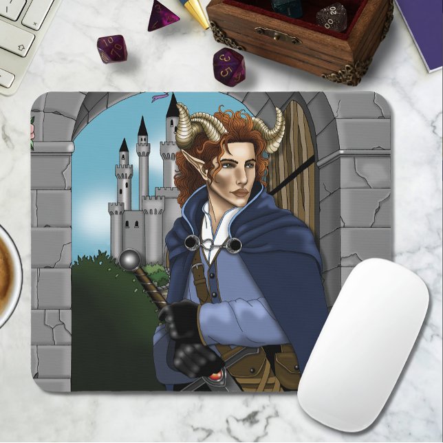 Faun Horned Fae Fantasy  Mouse Pad (Creator Uploaded)