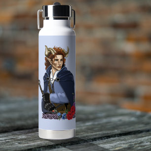 Faun Horned Fae Fantasy Water Bottle