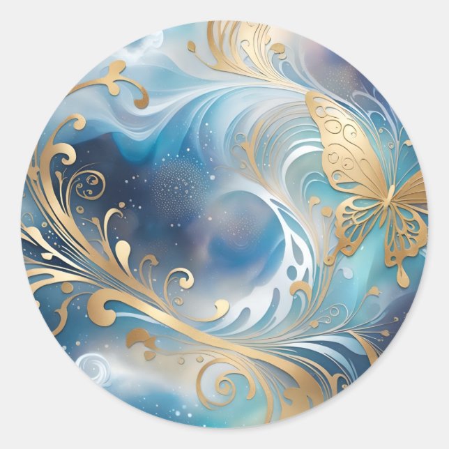 Fauna 1 - 001 classic round sticker (Front)